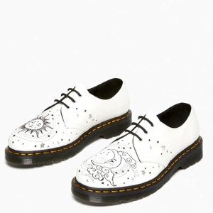 Dr. Martens 1461 Cosmic Embroidered Leather Oxford Shoes White Men's 6/W… RARE